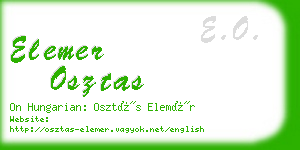 elemer osztas business card